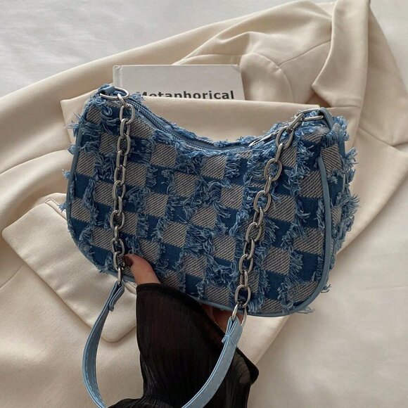 Blue Boho Women's Decorative Buckle Detailing - Picture 11 of 11